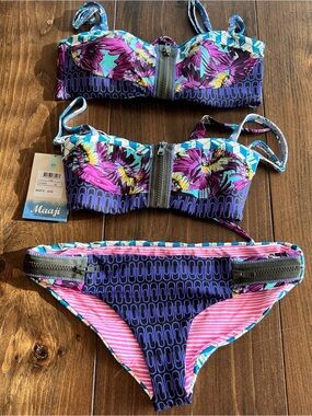 Maaji Women’s 3-piece Zip-Front Bikini